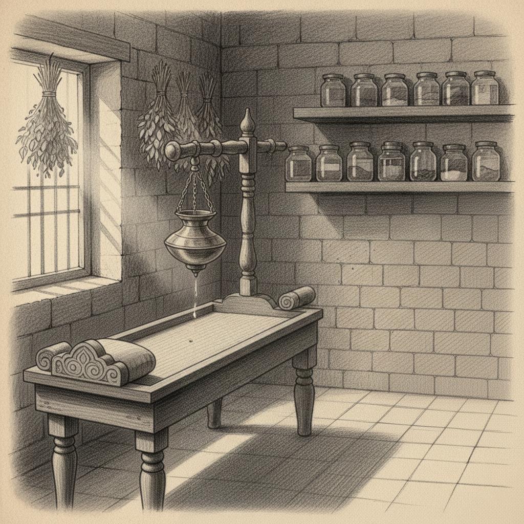 Panchakarma therapy room