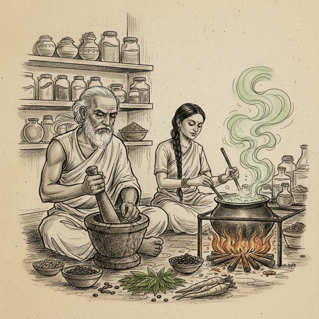 Ayurvedic medicine preparation